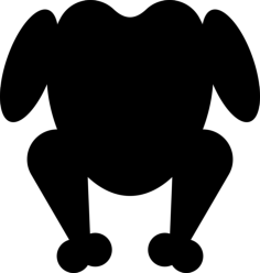 Roasted Chicken Outline Drawing Svg Vector, Free Vectors File